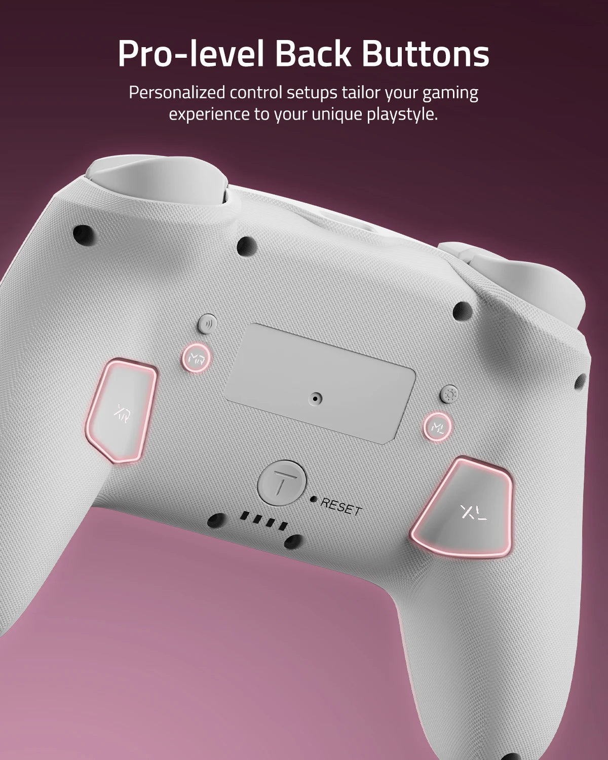 FUNLAB Switch 2 Pro Controller For Switch OLED/Lite/PC With Hall Effect/RGB/Paddle/Turbo Nintendo Luminous cat paw GamePad-pink
