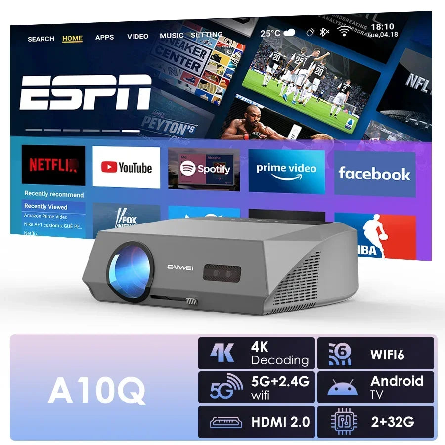 3500 ANSI auto focus 4K projector 2.4+5G wifi bluetooth1080P full hd HDR android tv movie video daytime projector home theater