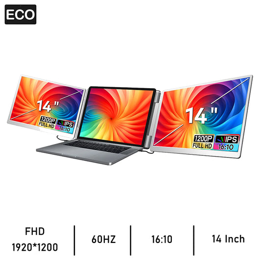 14 Inch Portable Monitor Dual screens For PC/Phone/PS4/PS5/Switch1/Switch2/Xbox 16:9 16:10 IPS FHD Screen Ship From US