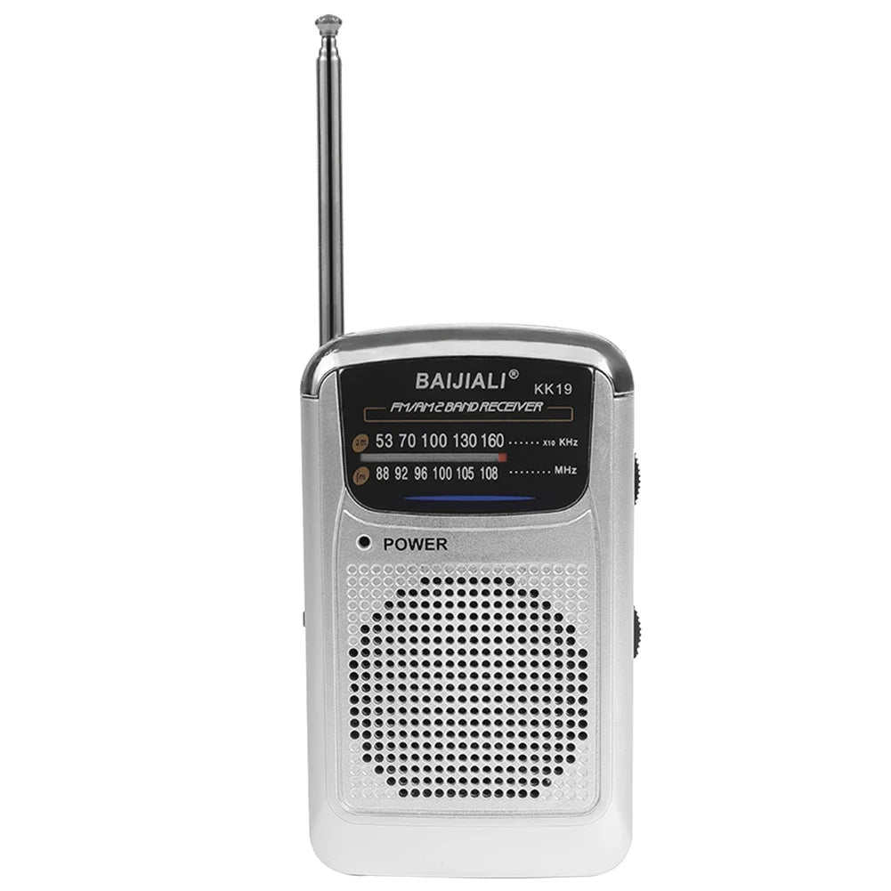 Portable Mini Radio Full Band FM/AM/SW Battery Operated Radio Player with Telescopic Antenna Emergency Radio Built-in Speaker