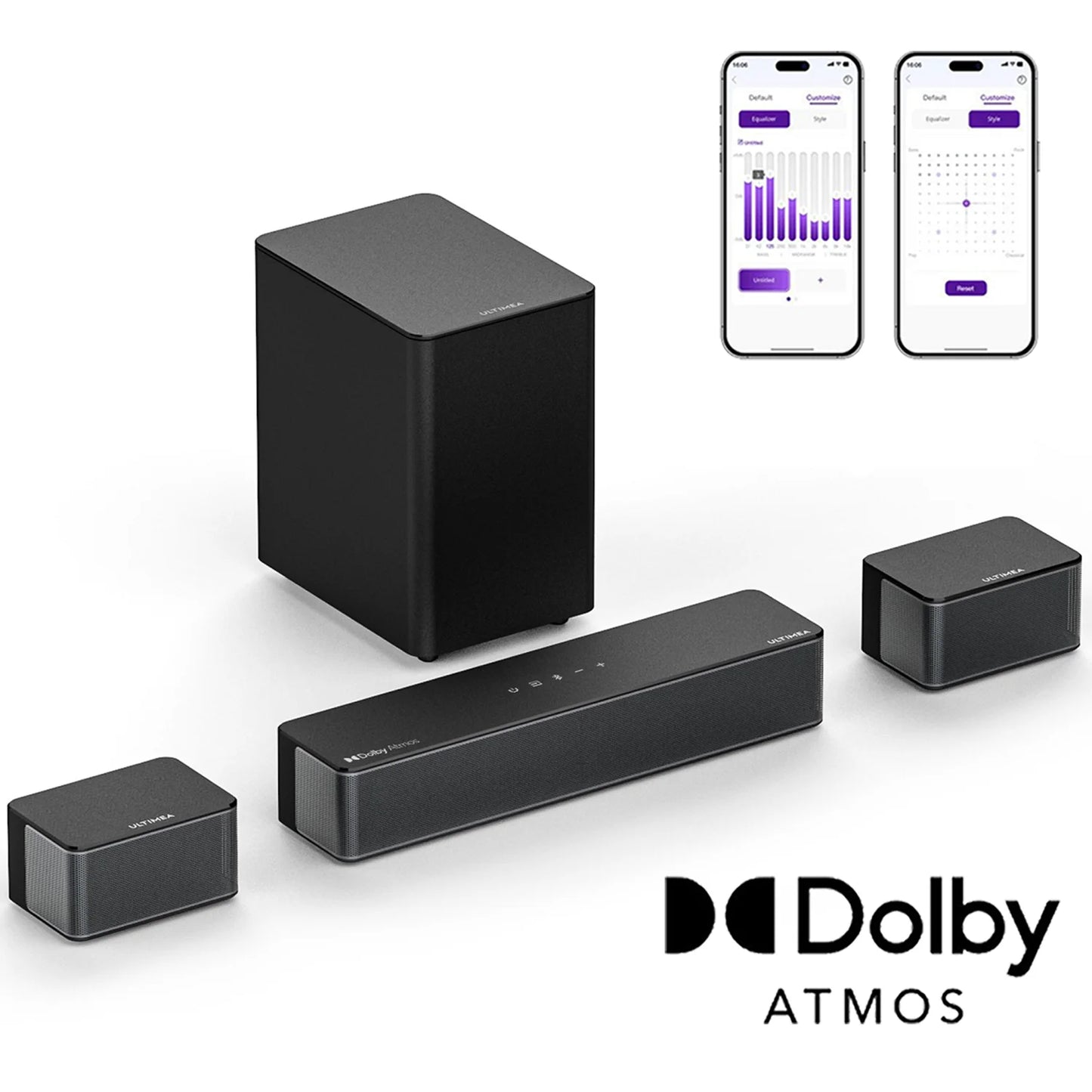 5.1 Soundbar with Dolby Atmos, 3D Surround System Soundbar for TV with Wireless Subwoofer,  APP Control, Home Theater TV