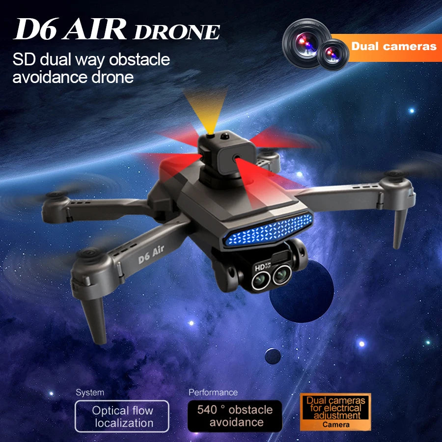 Folding Portable RC Drone 540° Five Way Obstacle Avoidance Electric Dual Camera Optical Flow Hover 2.4G WiFi Image Transmission Lightweight Aerial Drone