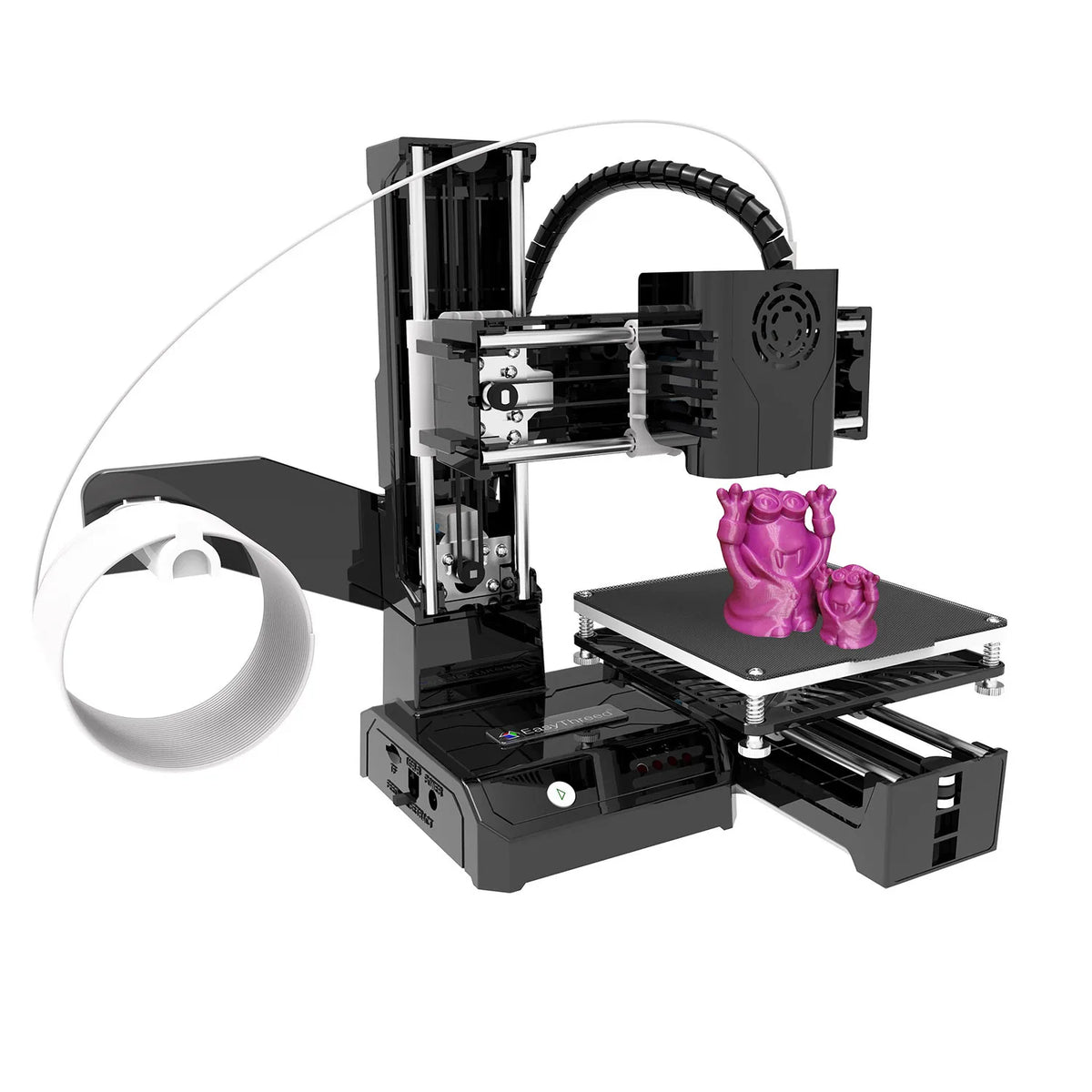 EasyThreed K9 Mini Desktop 3D Printer, Low Noise Single Cantilever Structure, PLA Filament Supported, Four Point Bed Leveling, Safety Design 3D Printer for Kids Family and DIY Enthusiasts