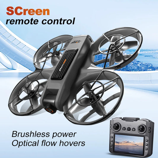 RC Drone One Button Control Stable Hover 360° Surround Protection Brushless Motor Wind Resistant High Value Styling FPV Drone Toy