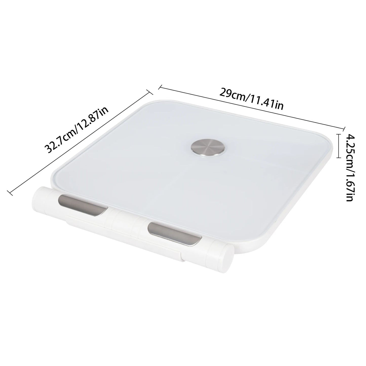 Slim Tempered Glass Bathroom Weight Scale, Low Battery & Overload Alert, Multi-User Health Tracking Scale, Bluetooth APP Tracks 25 Body Metrics for Family
