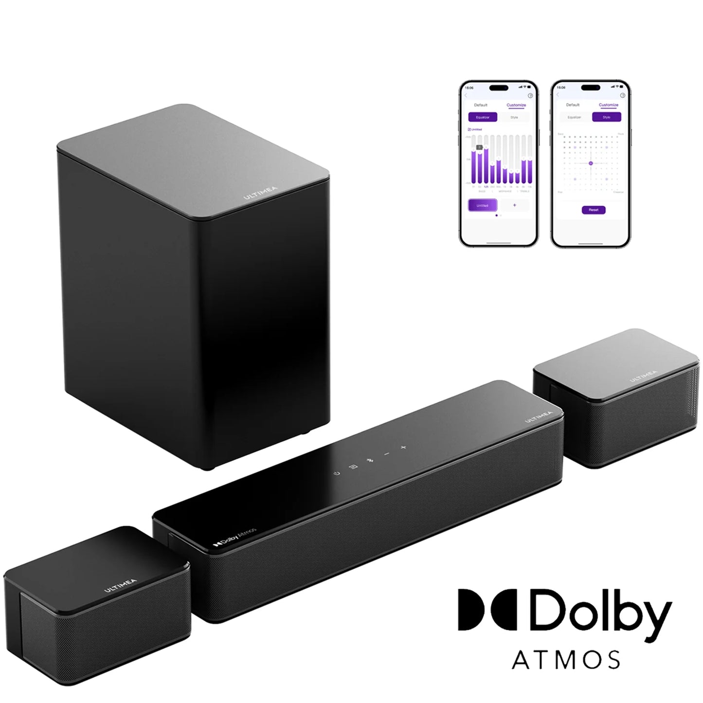 5.1 Soundbar with Dolby Atmos, 3D Surround System Soundbar for TV with Wireless Subwoofer,  APP Control, Home Theater TV