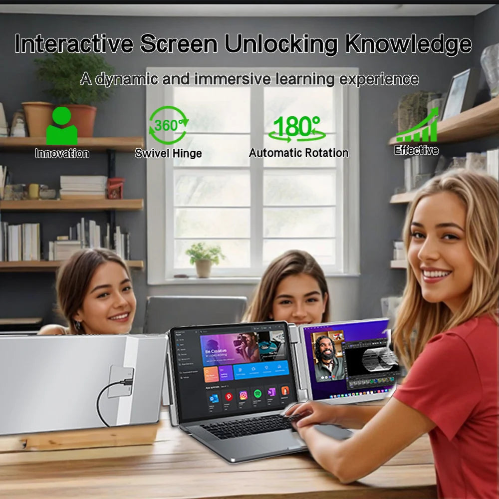 14 Inch Portable Monitor Dual screens For PC/Phone/PS4/PS5/Switch1/Switch2/Xbox 16:9 16:10 IPS FHD Screen Ship From US