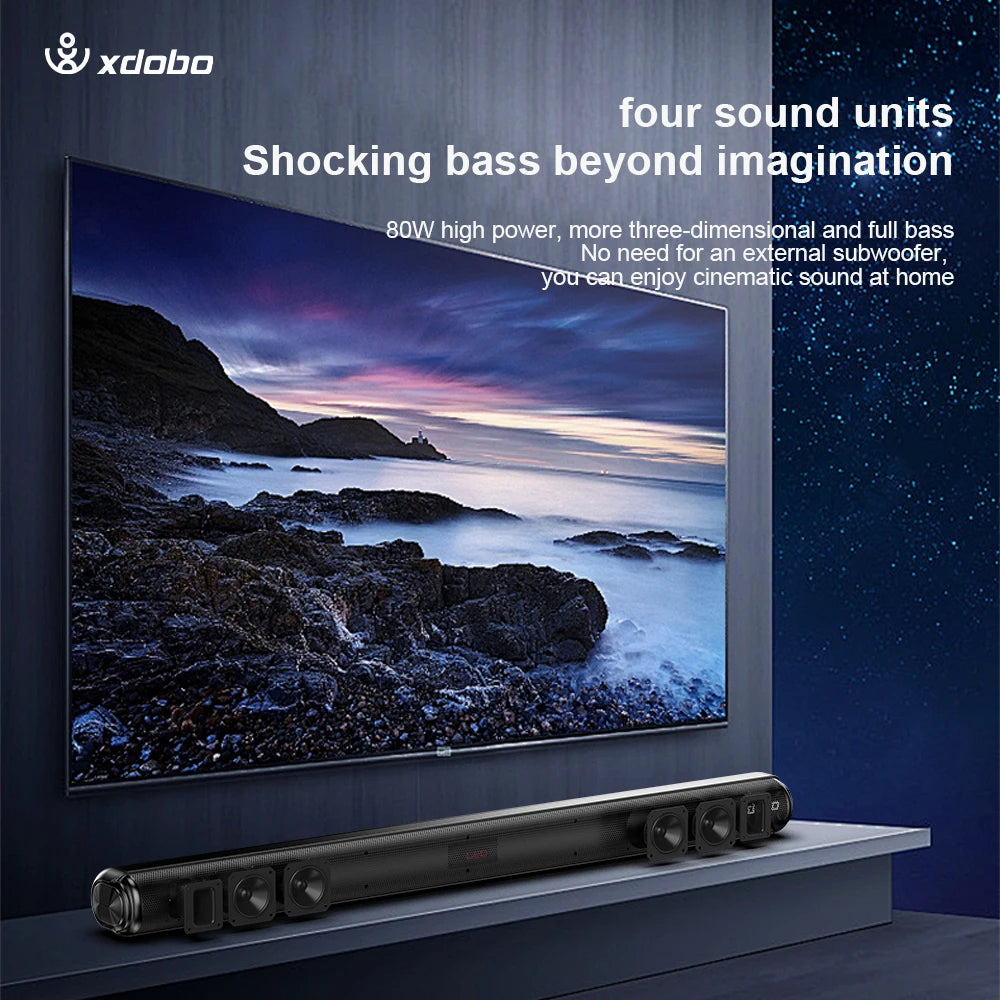 XDOBO Home 1978 II 80W High Power TV Bluetooth Speaker Home Theater Echo Wall Living Room Sound Overlord Audience Sound System