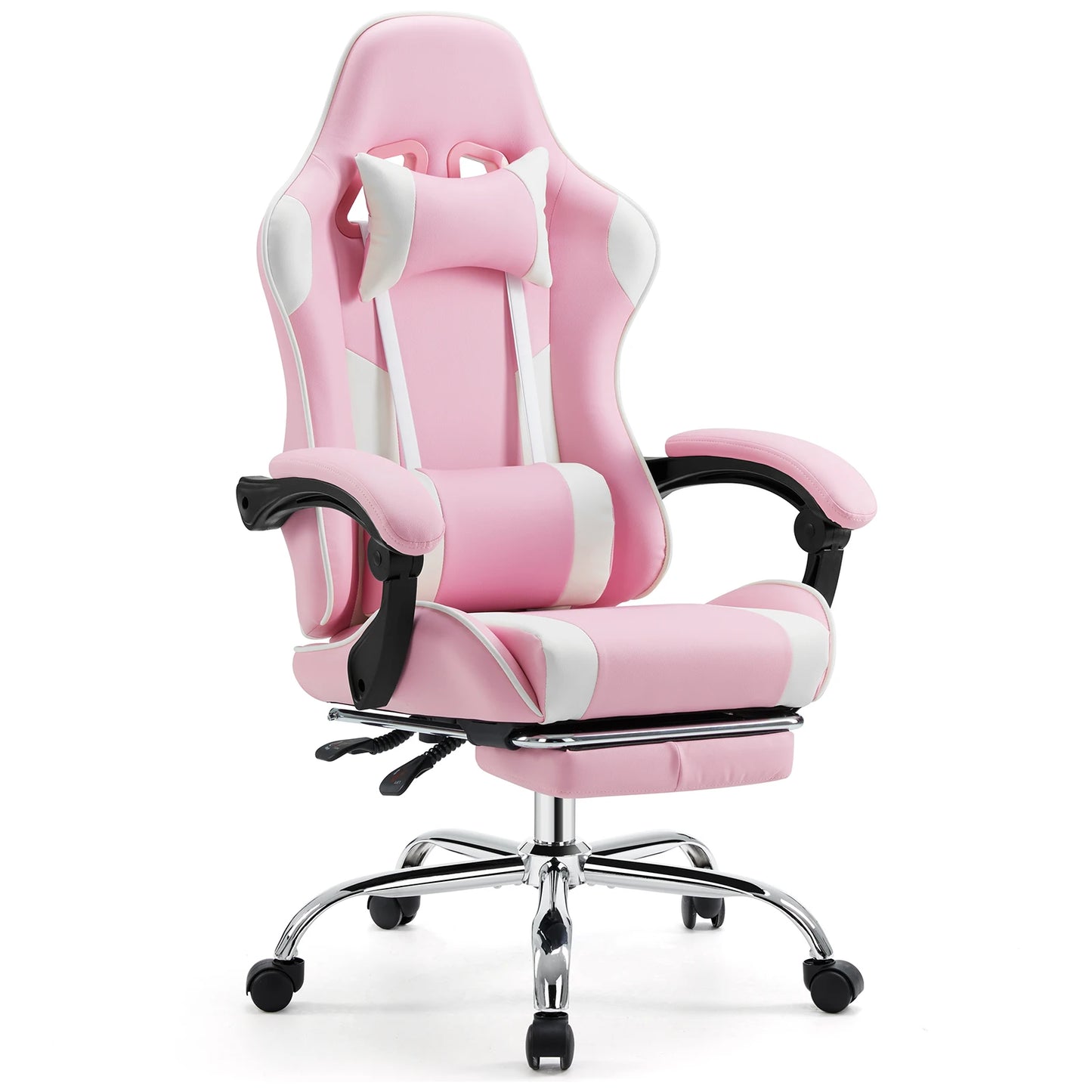 MCQ Gaming Chair Video Game Desk Ergonomic Office Chair with Footrest and Lumbar Support Height Adjustable with 360° Swivel