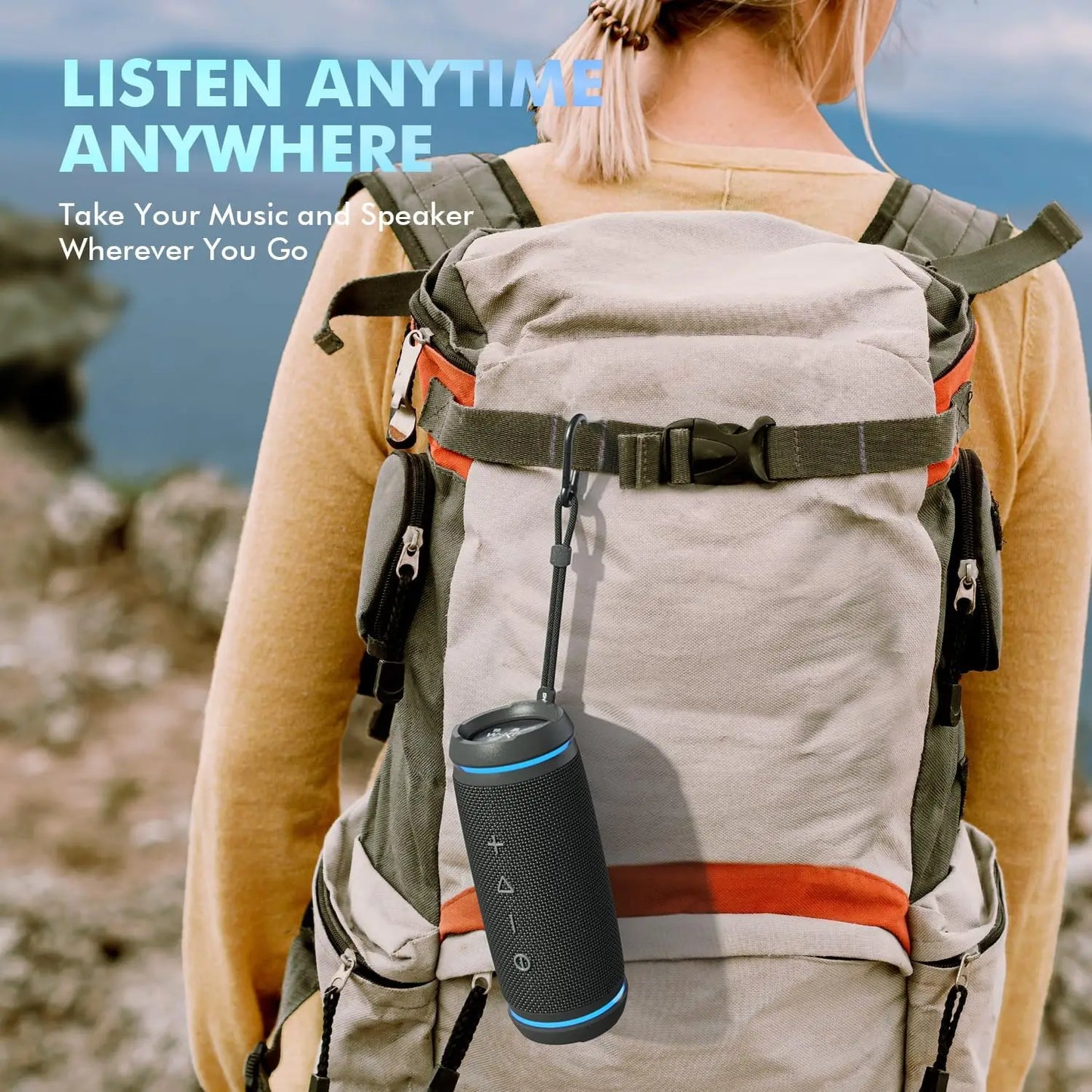 Portable Bluetooth Speaker Loud, 36W Extra Bass,360° Surround Hi-Fi Sound,24H Playtime,BT5.4, IPX6 Waterproof
