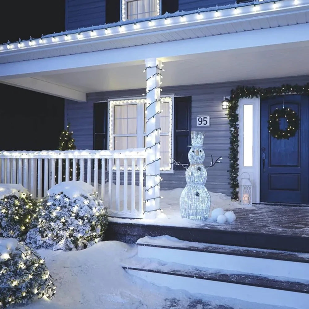 C9 Christmas String Lights, 100 LED 66 FT Waterproof Connectable Green Wire Fairy Lights, Christmas Lights for Indoor Outdoor