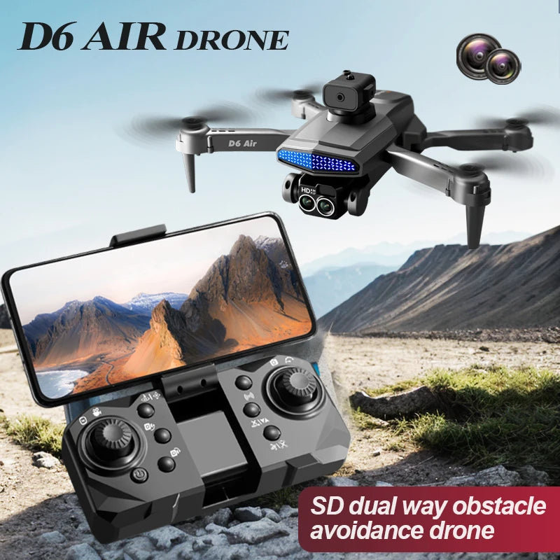 Folding Portable RC Drone 540° Five Way Obstacle Avoidance Electric Dual Camera Optical Flow Hover 2.4G WiFi Image Transmission Lightweight Aerial Drone
