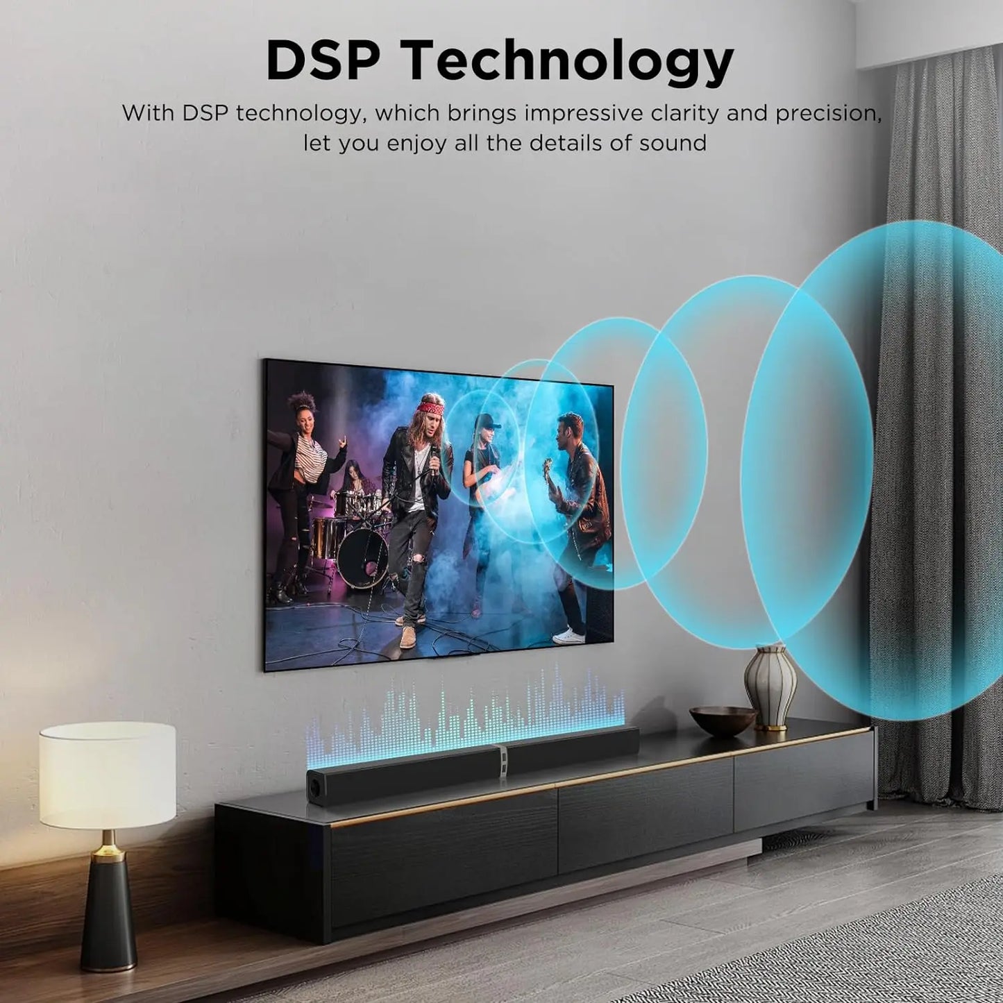 KY2020D 2 in 1 Separable Soundbar for TV 2.0 Channel Home Audio Sound Bars - Surround Sound Bars with ARC/Optical/AUX