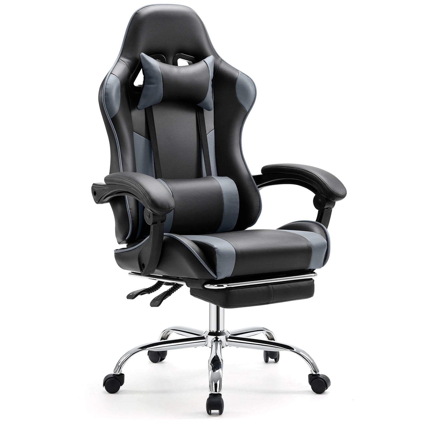 MCQ Gaming Chair Video Game Desk Ergonomic Office Chair with Footrest and Lumbar Support Height Adjustable with 360° Swivel