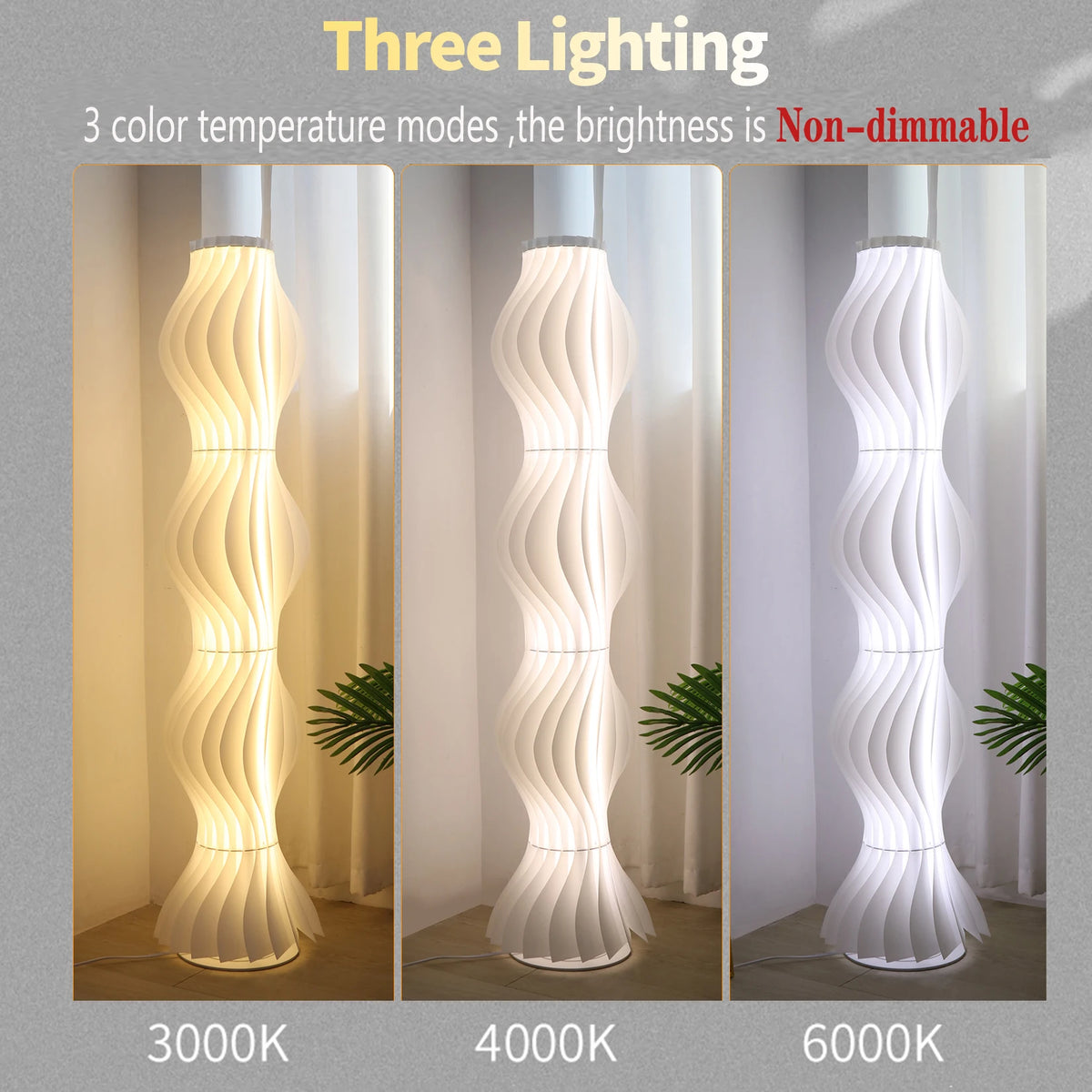 LUVODI Tall LED Floor Lamp Dimmable Decorative Standing Light for Home Corner Modern Simple Style
