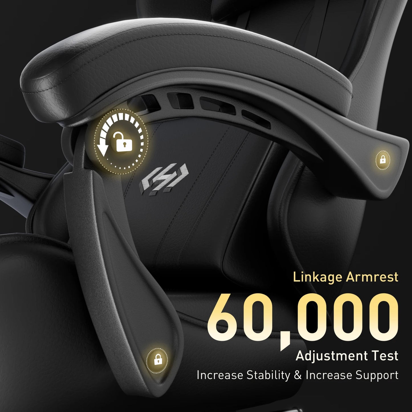 Ergonomic Gaming Chair, PU Leather Computer Office Chair for Adults, Adjustable Height & Reclining Backrest Angle, 360° Swivel Gaming Desk Chair with Lumbar Support, Headrest and Retractable Footrest