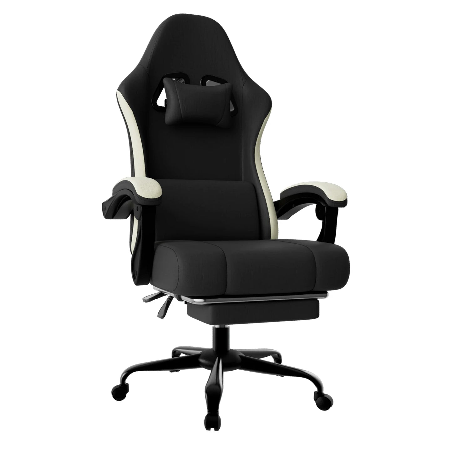 Ergonomic Gaming Chair with Individually Wrapped Spring Cushioning Breathable Fabric Adjustable Lumbar Support for
