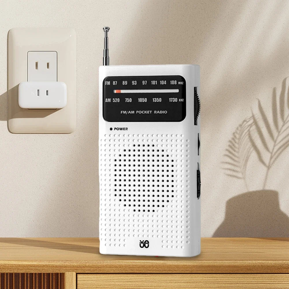 Portable Mini Radio Full Band FM/AM/SW Battery Operated Radio Player with Telescopic Antenna Emergency Radio Built-in Speaker