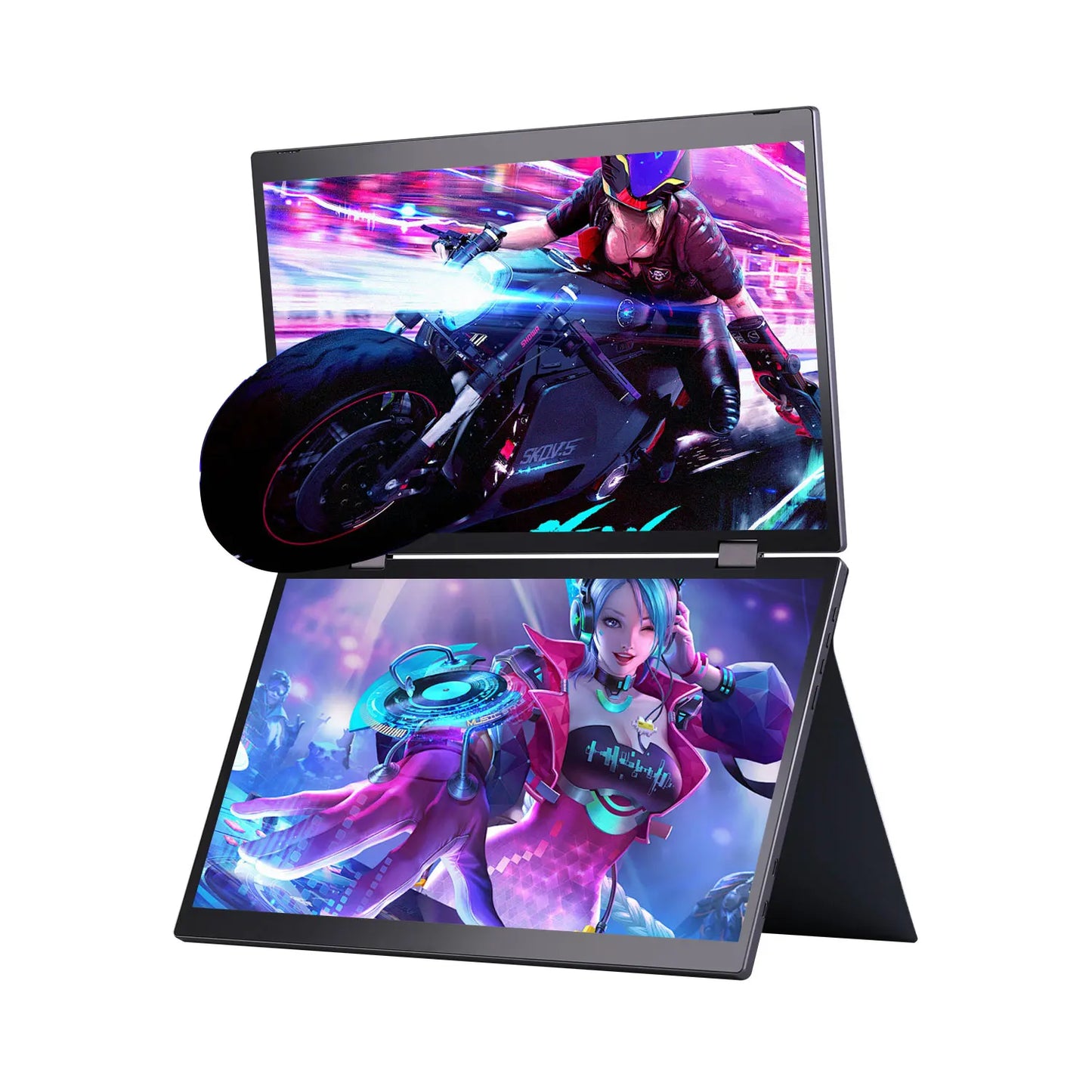 15.6 Inch Portable Monitor Dual Screen 1080P IPS External Second Screen for Mac Laptop PC Switch2 Xbox PS4/5 Xbox Ship From US