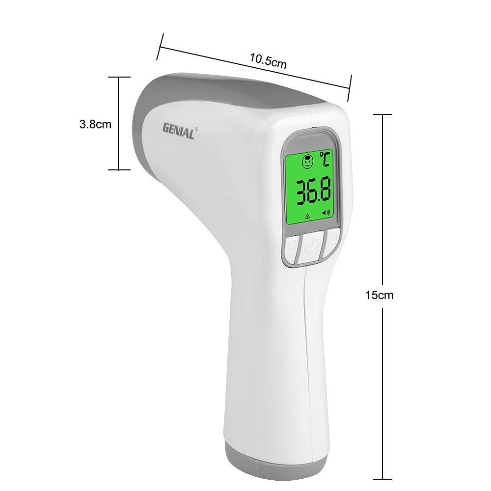Medical No-Touch Thermometer for Adults and Kids, 1-Second Fast Reading, Color-Coded Fever Alarm, Silent Mode