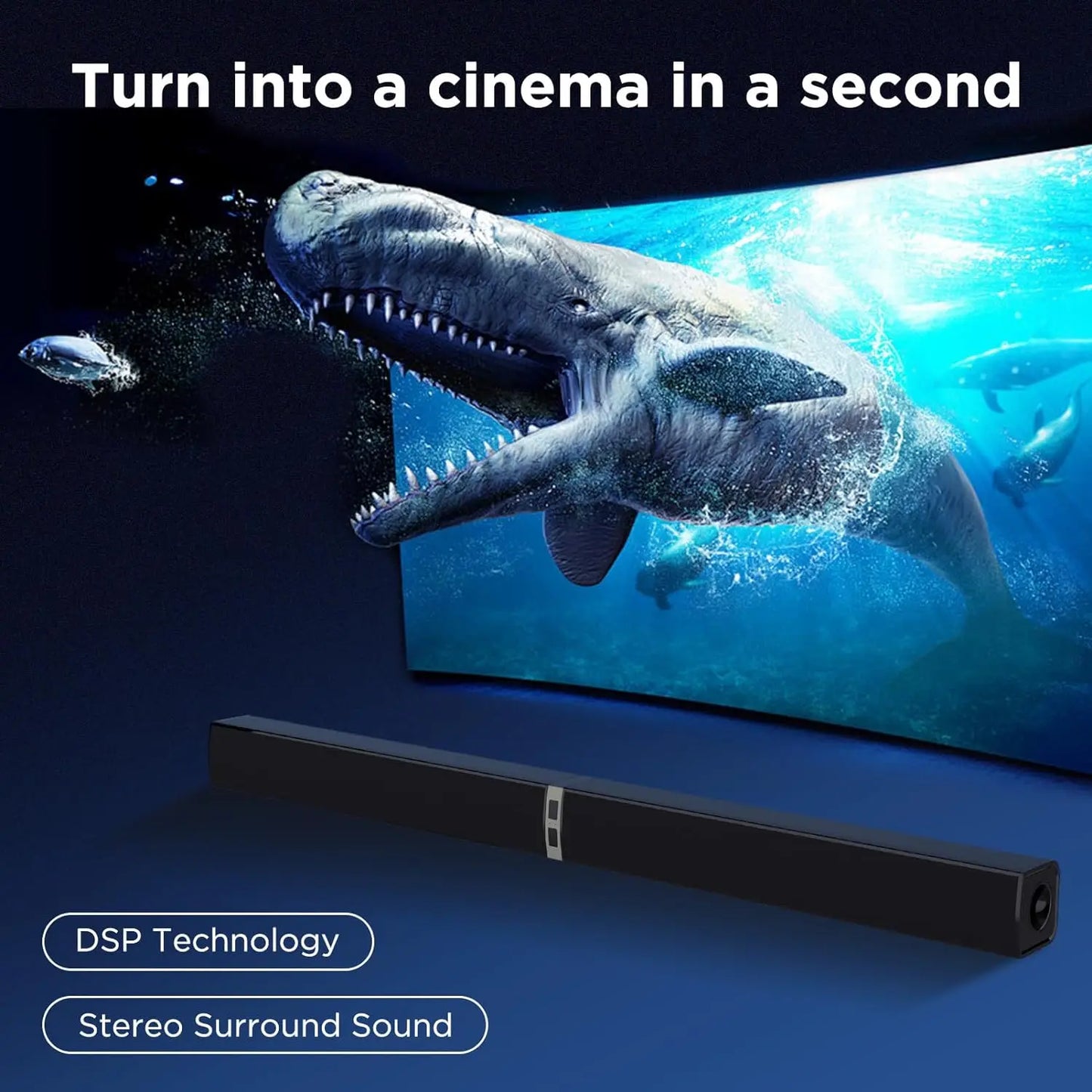 KY2020D 2 in 1 Separable Soundbar for TV 2.0 Channel Home Audio Sound Bars - Surround Sound Bars with ARC/Optical/AUX