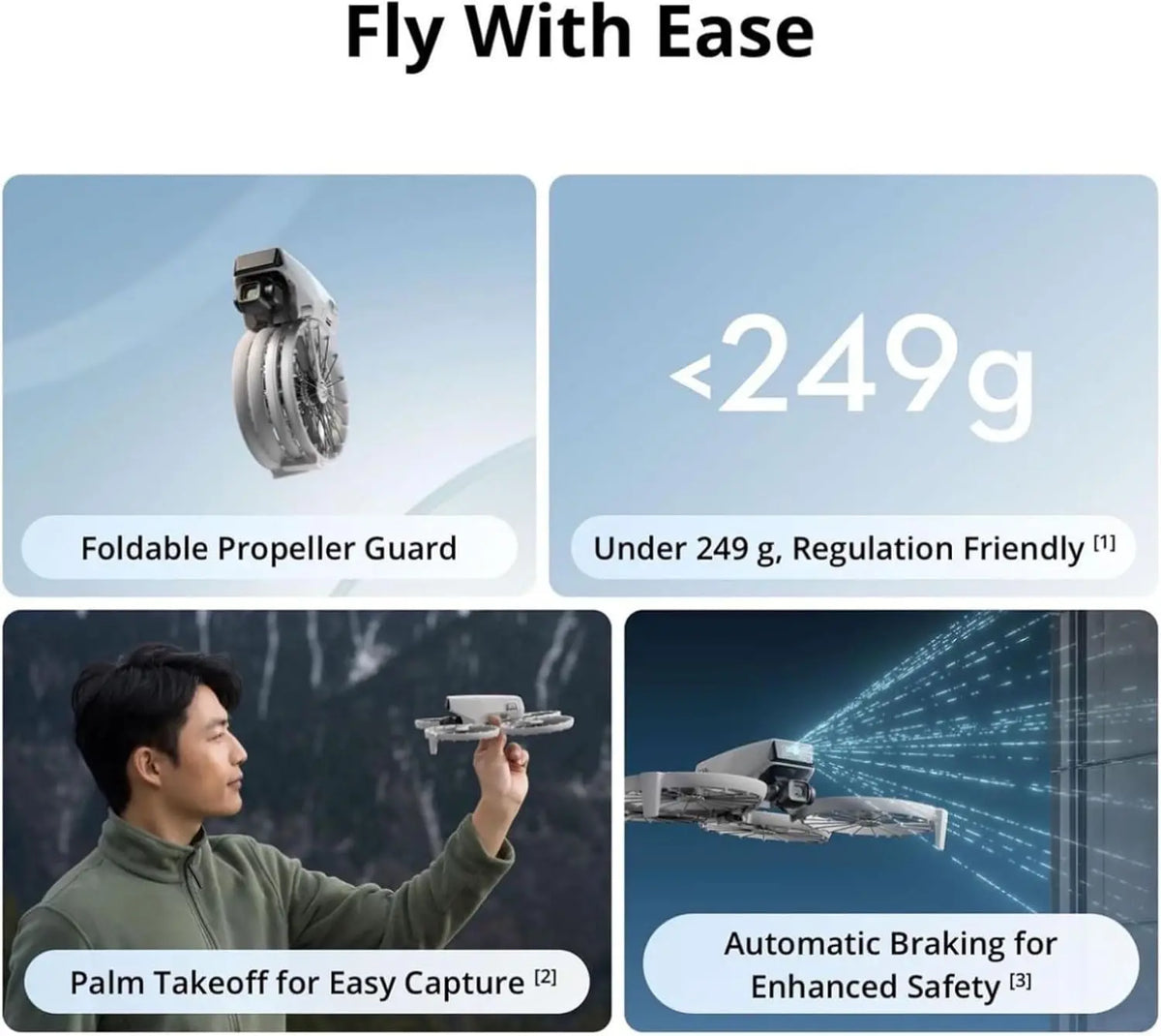 DJI Flip (RC-N3), Drone With 4K UHD Camera for Adults, Under 249 g, 3-Axis Gimbal Stabilization, 44000ft/13km Video Transmission, Palm Takeoff, Auto Return, 31-Min Flight Time, Intelligent Flight