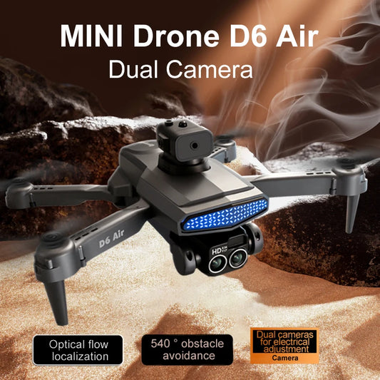 Folding Portable RC Drone 540° Five Way Obstacle Avoidance Electric Dual Camera Optical Flow Hover 2.4G WiFi Image Transmission Lightweight Aerial Drone