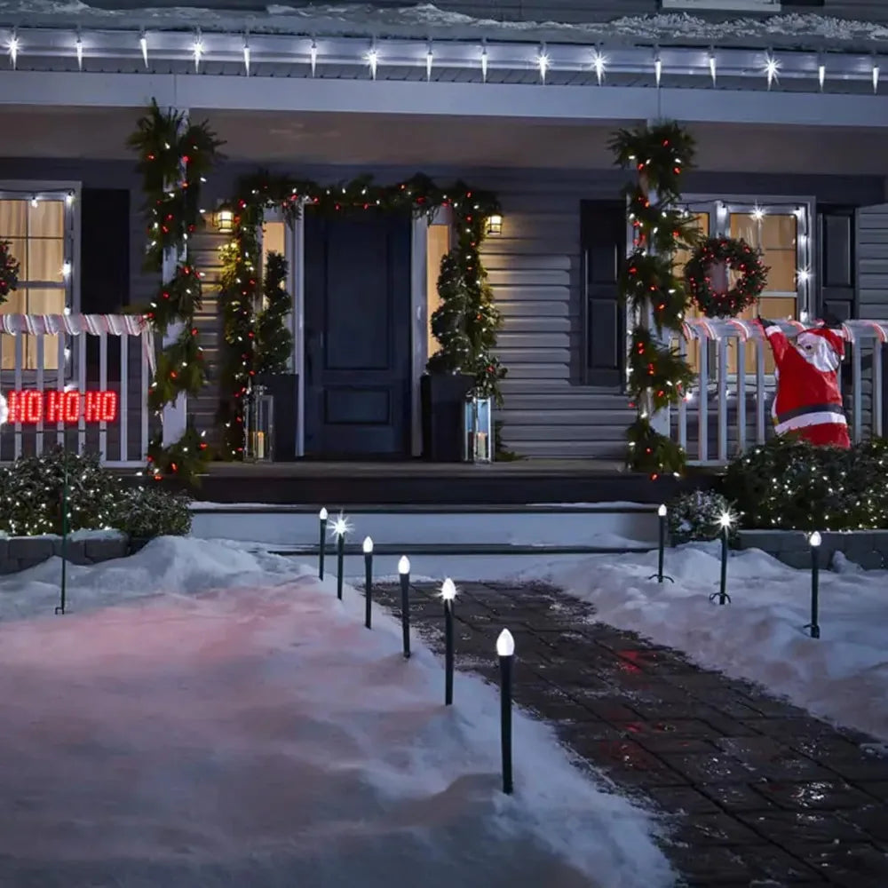 C9 Christmas String Lights, 100 LED 66 FT Waterproof Connectable Green Wire Fairy Lights, Christmas Lights for Indoor Outdoor