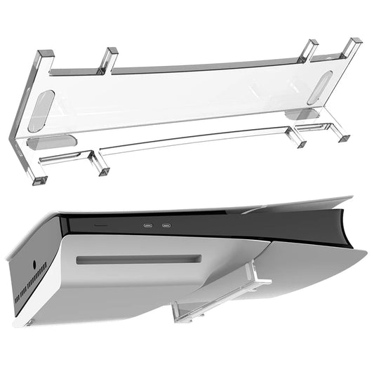 For PS5 Slim Horizontal Console Stand Fixed Support Bracket Stable Desktop Base Support Holder for PS5 Slim Disc&Digital Edition