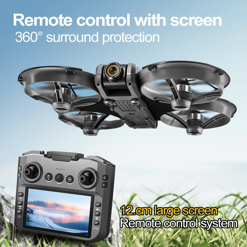 RC Drone One Button Control Stable Hover 360° Surround Protection Brushless Motor Wind Resistant High Value Styling FPV Drone Toy